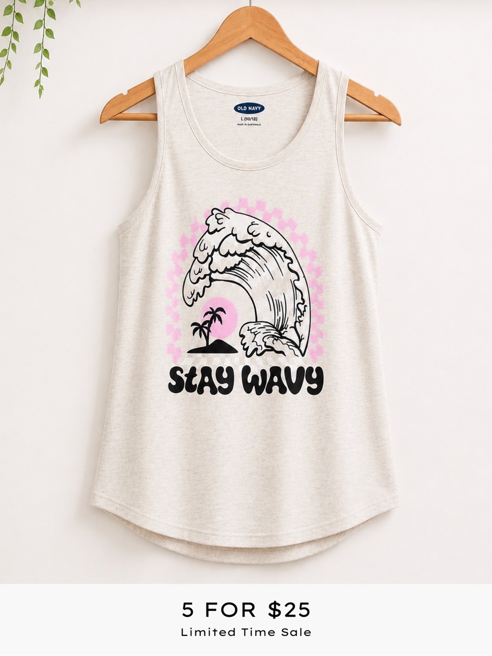 Girls Summer Beach Tank Top Large 10/12 Vacation Ready